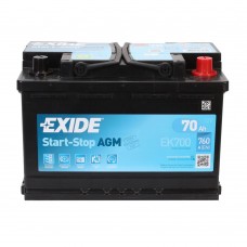 Акумулятор EXIDE AGM 6CT 70Ah II-+II EK700